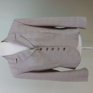 2/$15 Emily Vintage Classic Plaid Tweed Blazer Jacket